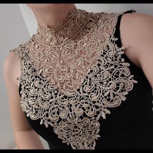 Lace High Necked Body Con Dress